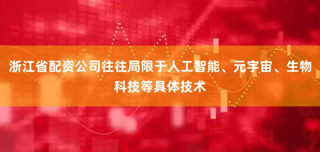 浙江省配资公司往往局限于人工智能、元宇宙、生物科技等具体技术